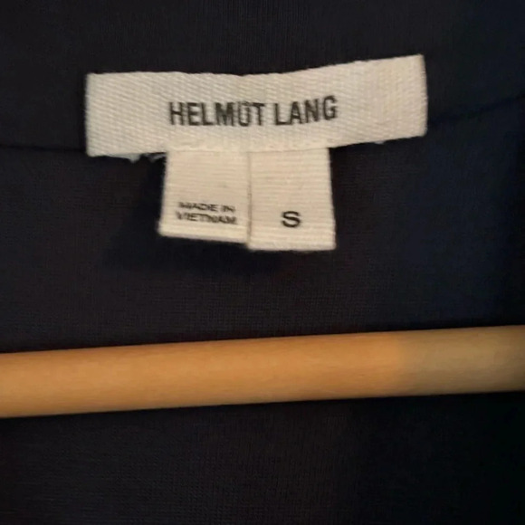 Helmut Lang Navy Blue Draped Jersey Shirt Dress Size S Perfect Condition - Picture 6 of 6